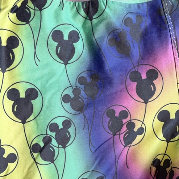 NWOT Disney Rainbow Mickey Mouse Balloon Bike Shorts Size M - Picture 3 of 9